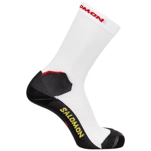 Salomon Volwassen uniseks Speedcross Crew Sokken (Wit)
