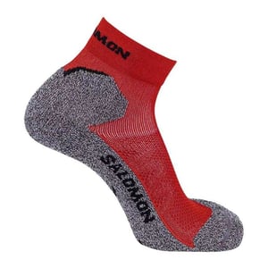 Salomon Volwassen uniseks Speedcross enkelsokken (Rood/Grijs)