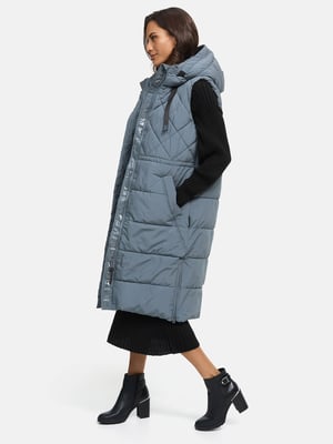 Marikoo lange gewatteerde damesbodywarmer met capuchon – Narikaa