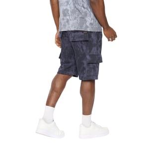 Crosshatch Heren Bardon Camo Cargo Shorts (Marine Camo)