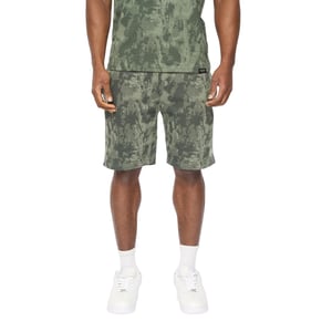 Crosshatch Heren Bardon Camo Sweatshorts (Olijfgroen Camo)
