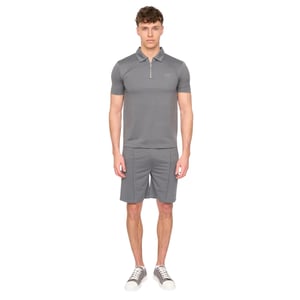 Duck and Cover Heren Medford Pintuck Everyday Polo en Shorts Set (Grijs)