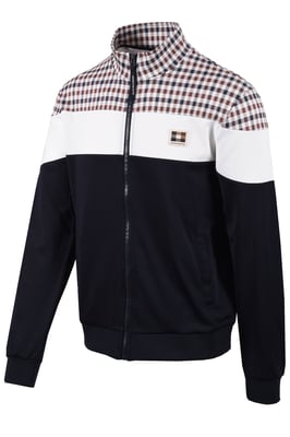 AQUASCUTUM CC SHOULDER TRACK TOP NAVY