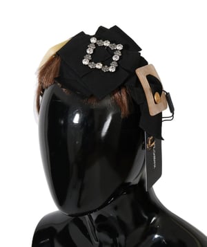 Dolce & Gabbana Clear Crystal Brown Hair Women's Headband