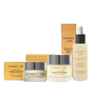 Vitamine C + CBD Serum 30ml + Vitamine C + CBD Oogcrème 15ml + Vitamine C + CBD | De Pro-Glow Fresh Vit C Dagcrème 50ml