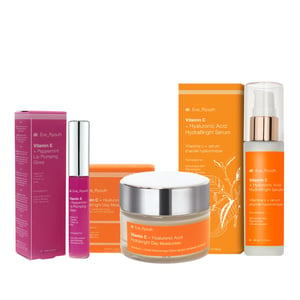 Vitamine E en Pepermunt Lippenvergroters 8ml + Vitamine C + Hyaluronzuur Hydrabright Nachtbevochtigende Crème 50ml + Vitamine C + Hyaluronzuur Hydrabright Serum 60ml