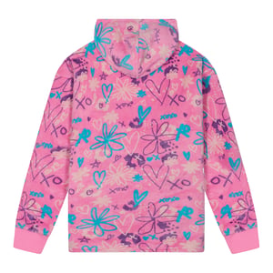 Meisjes Oversized Deken Blauw Scribble Hoodie Kinderen Fleece Warme Lounge Kleding