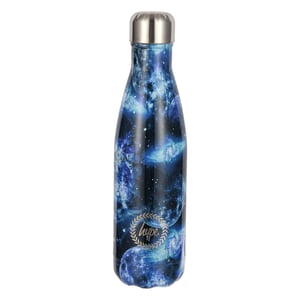 Thermische Waterfles Multi Maanprint | Blauwe RVS Levensdichte Fles