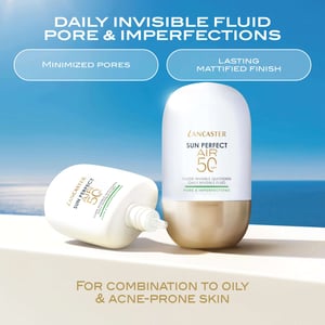 Lancaster Sun Perfect AIR Dagelijkse Onzichtbare Vloeistof SPF50 Poriën & Imperfecties 40ml