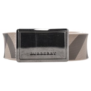 Burberry riem met ruitjesprint en gesp in beige PVC