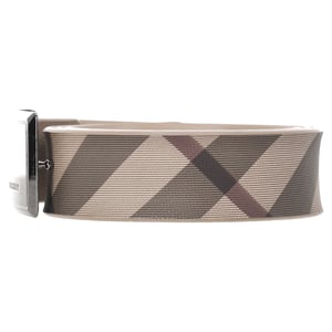 Burberry riem met ruitjesprint en gesp in beige PVC