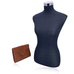 Vintage leren clutch van Yves Saint Laurent (YSL)