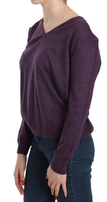 BYBLOS Paarse V-hals Lange Mouw Pullover Top