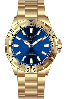 Invicta Specialty 69033 Herenhorloge - Quartz Uurwerk - Metaal met Blauwe Wijzerplaat - 42 mm