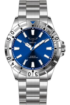 Invicta Specialty 69041 Herenhorloge - Quartz Uurwerk - Metaal met Blauwe Wijzerplaat - 42 mm