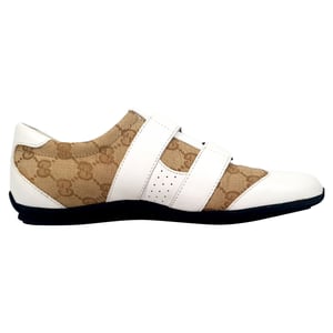 Gucci GG Double Velcro sneakers in beige gecoat canvas