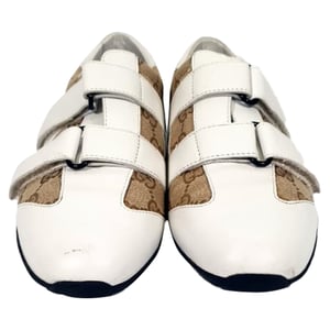 Gucci GG Double Velcro sneakers in beige gecoat canvas