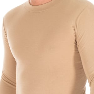 Heren Langsleeve T-shirt met Halve Hals 1625-H