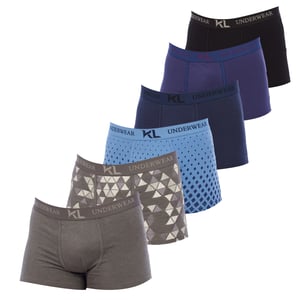 Verpakking van 6 stuks heren boxershorts KLBP6