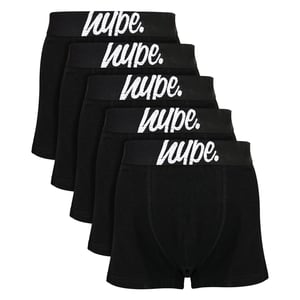 5-Pack Jongens Katoenen Boxer Shorts Zwarte Rekbare Ondergoed