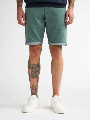 Petrol Industries - Heren Jackson Gekleurde Denim Short Coconut - Groen