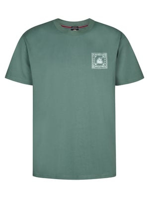 Petrol Industries - Heren T-shirt met rugprint Calor - Groen