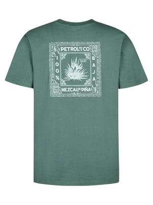 Petrol Industries - Heren T-shirt met rugprint Calor - Groen