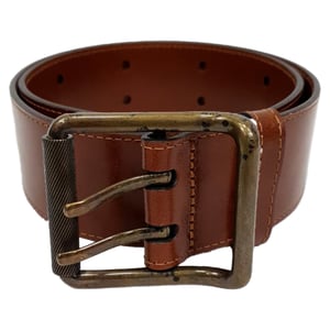 Burberry Dubbelgatenriem in Bruin Leer