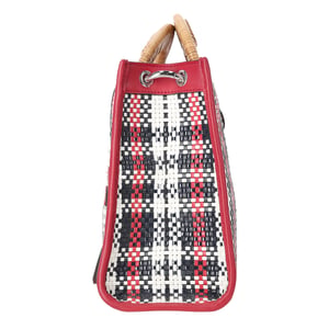 Fendi Runaway Ruit Shopper Tote Bag in Rode Canvas