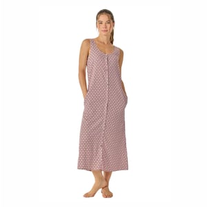 Dames Zomer Lange Mouwloze Nachthemd JJB38