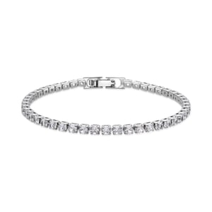 Luxenter armband in Brilliant Metal Alloy en Zirconia Rhodium afwerking - Newyn