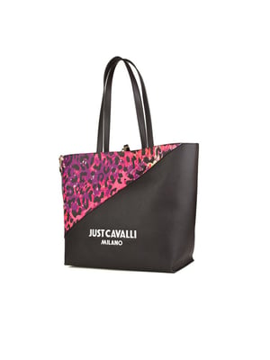 Just Cavalli Schoudertas Fuchsia Multi Print