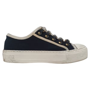 Dior Walk 'n' Dior Sneakers in Marineblauwe Katoen