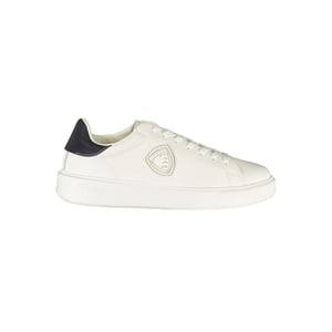 Blauer Witte Polyurethaan Heren Sneaker