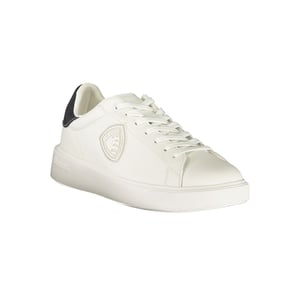 Blauer Witte Polyurethaan Heren Sneaker