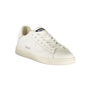 Blauer Witte Polyurethaan Heren Sneaker