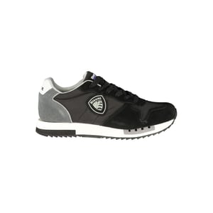 Blauer Zwarte Polyurethaan Heren Sneaker