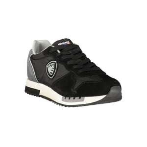 Blauer Zwarte Polyurethaan Heren Sneaker
