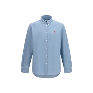Maison Kitsuné Blauwe Katoenen Shirt