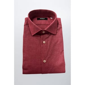 Baldinini Trend Rode Katoenen Heren Shirt