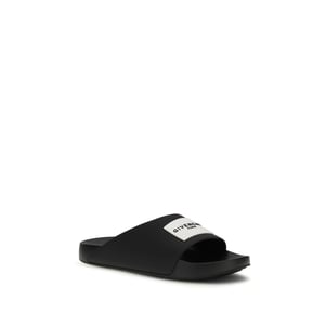 Givenchy Zwarte Rubber Slippers