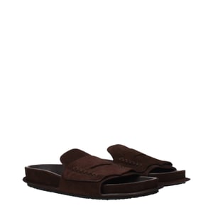 Jacquemus Bruin Leren Slippers