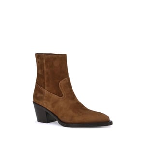 Stuart Weitzman Bruine Kalfsleren Bos Taurus Enkellaarsjes