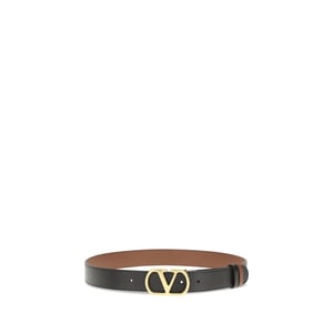 Valentino Garavani Zwarte Kalfsleer Bos Taurus Regular Riem