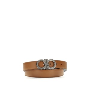 Ferragamo Bruine Kalfsleren Bos Taurus Regular Riem