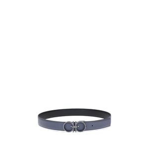 Ferragamo Blauwe Kalfsleren Bos Taurus Regelmatige Ceintuur