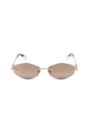 Furla Zonnebril Glanzend Vol Beige