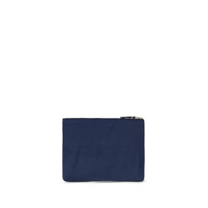 Comme Des Garçons Blauwe Kalfsleren Bos Taurus Portemonnee