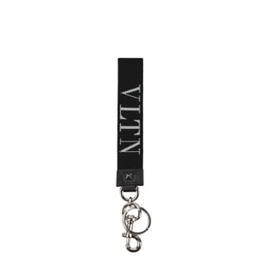 Valentino Garavani Zwarte Stoffen Sleutelhanger