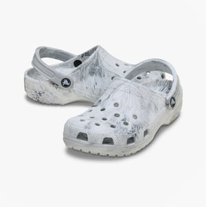 Crocs Classic Marbled Clog Thermoplastische Zwarte/witte Klompen